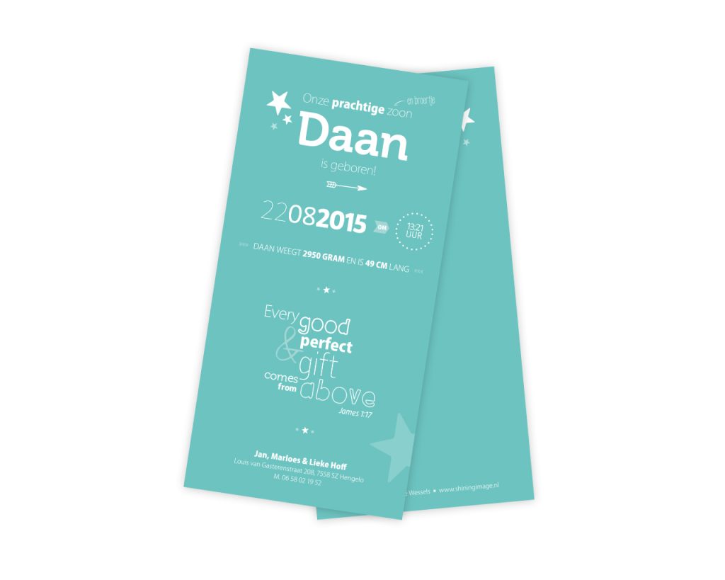 Geboortekaart Daan