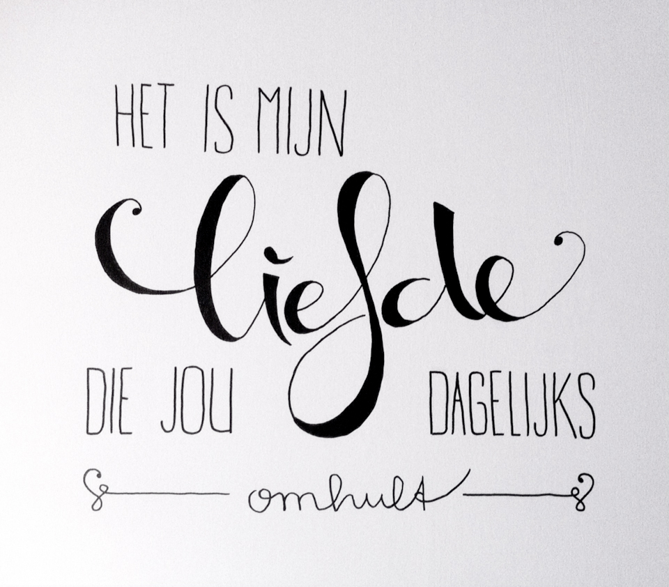 Muurtekst 'Liefde'